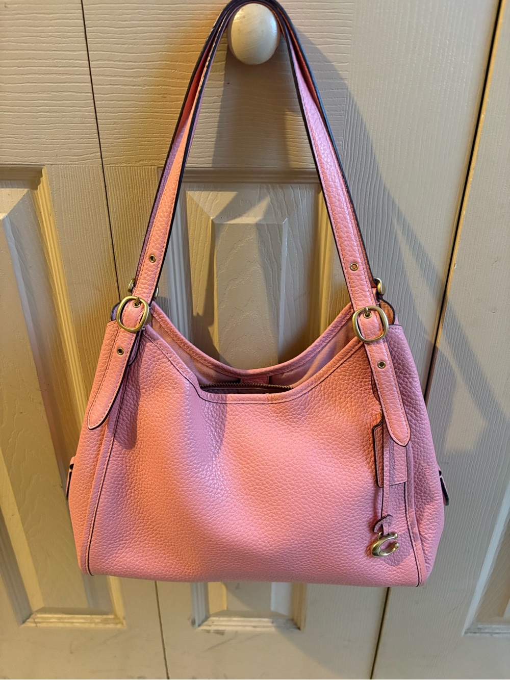 Coach Candy Pink Lori Shoulder bag with “C” charm